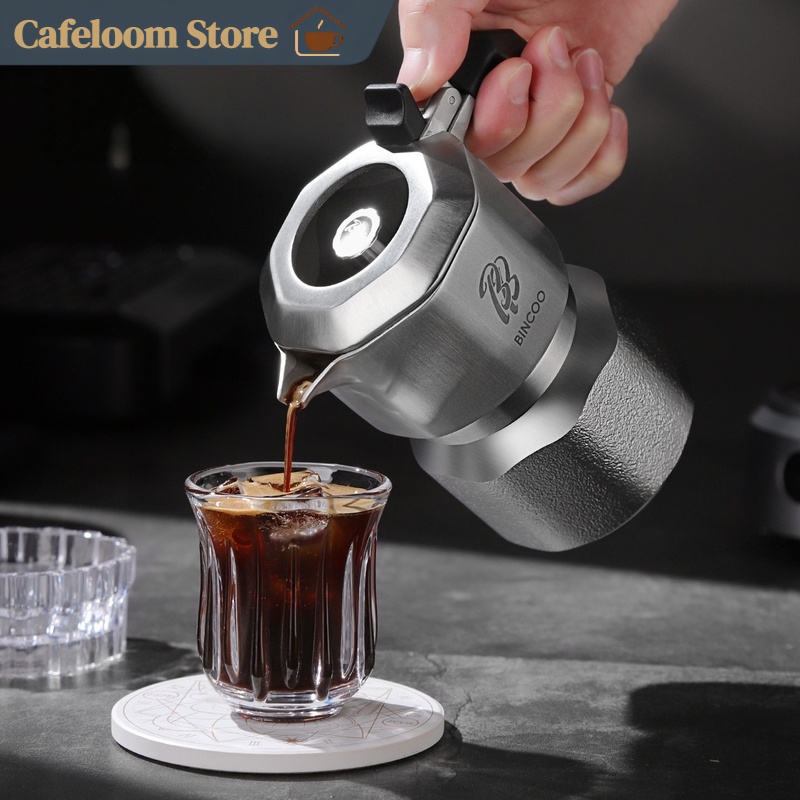 Home Office Moka - Caffettiera Moka Bincoo in acciaio inossidabile
