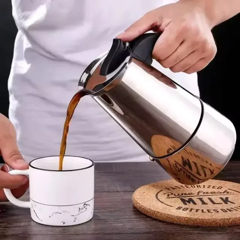 Home Office Moka - Caffettiera Moka italiana in acciaio inossidabile