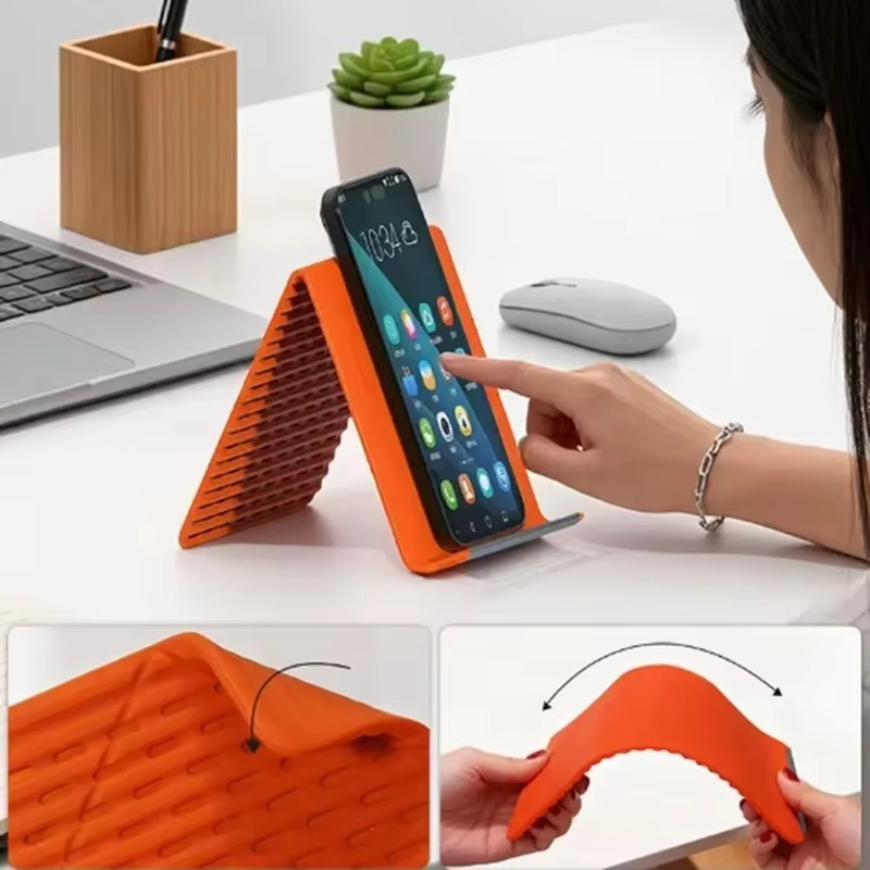 Home Office Desks - Supporto per telefono in silicone flessibile,