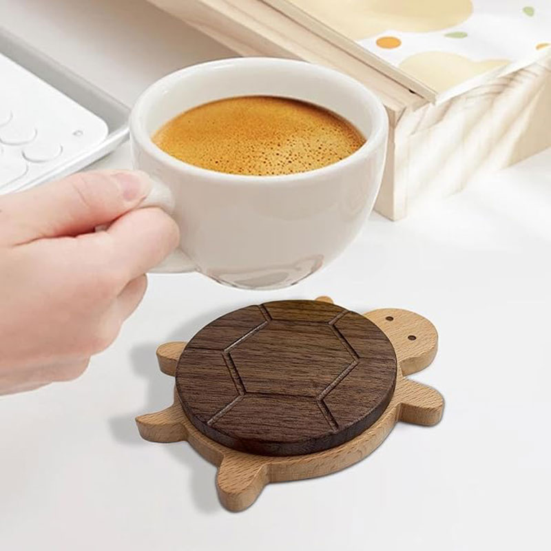 Desktop Organizer Bamboo - Tappetino isolante creativo per tartaruga in