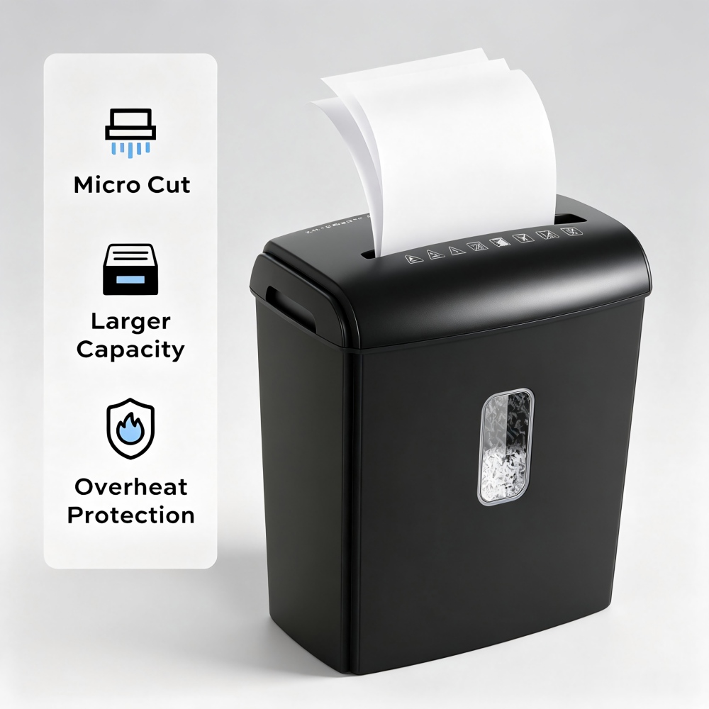 Paper Shredder Micro - Deli Distruggidocumenti a Micro Taglio 8