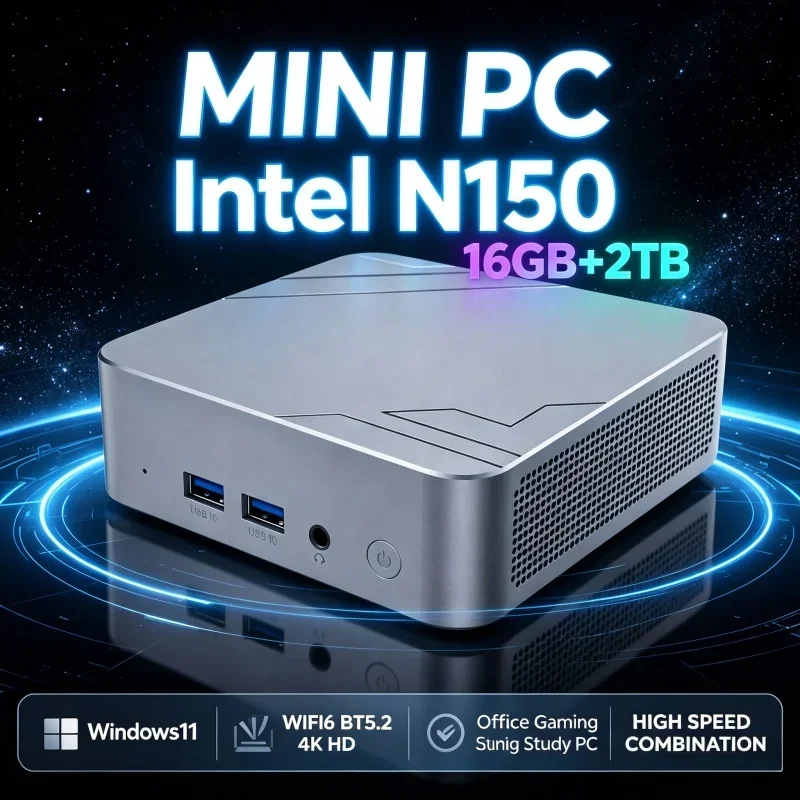 Home Office Windows 11 - Mini PC multicolore Intel N150 Windows11