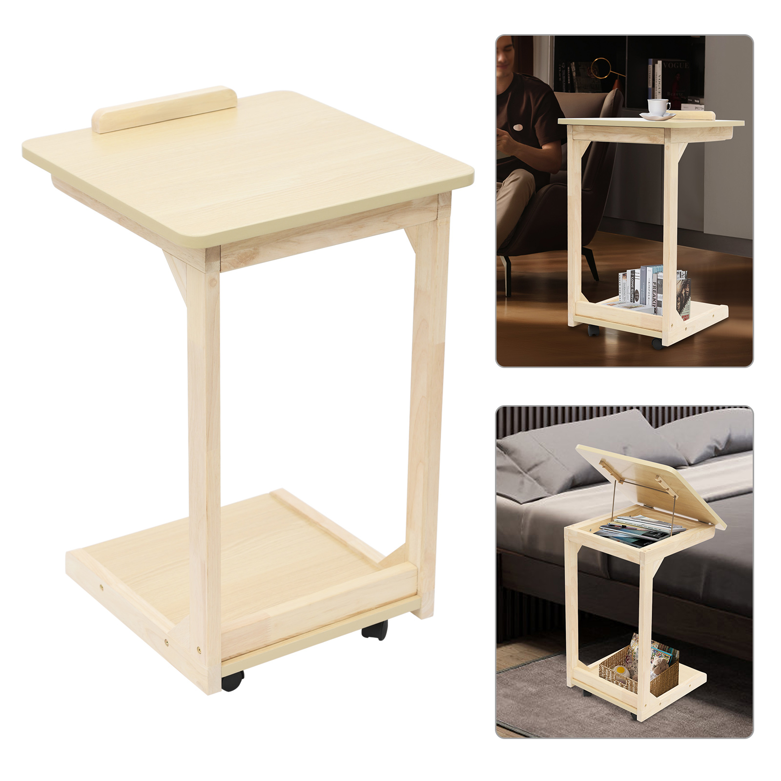Tavolo a C 40*40*63cm con Ruot - Home Office With Library recensione e prezzo