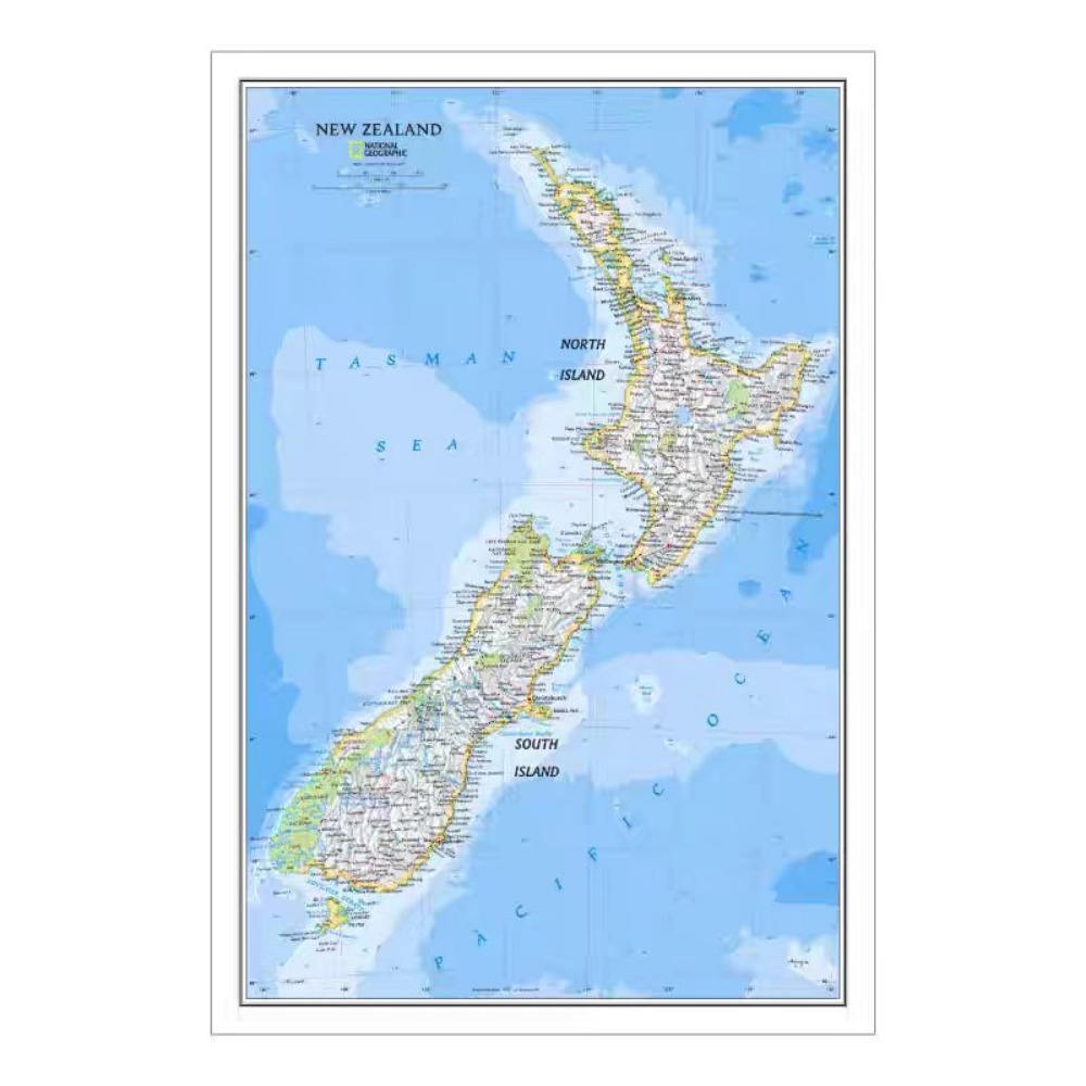 Poster Mappa della Nuova Zelan - Home Office With Library recensione e prezzo